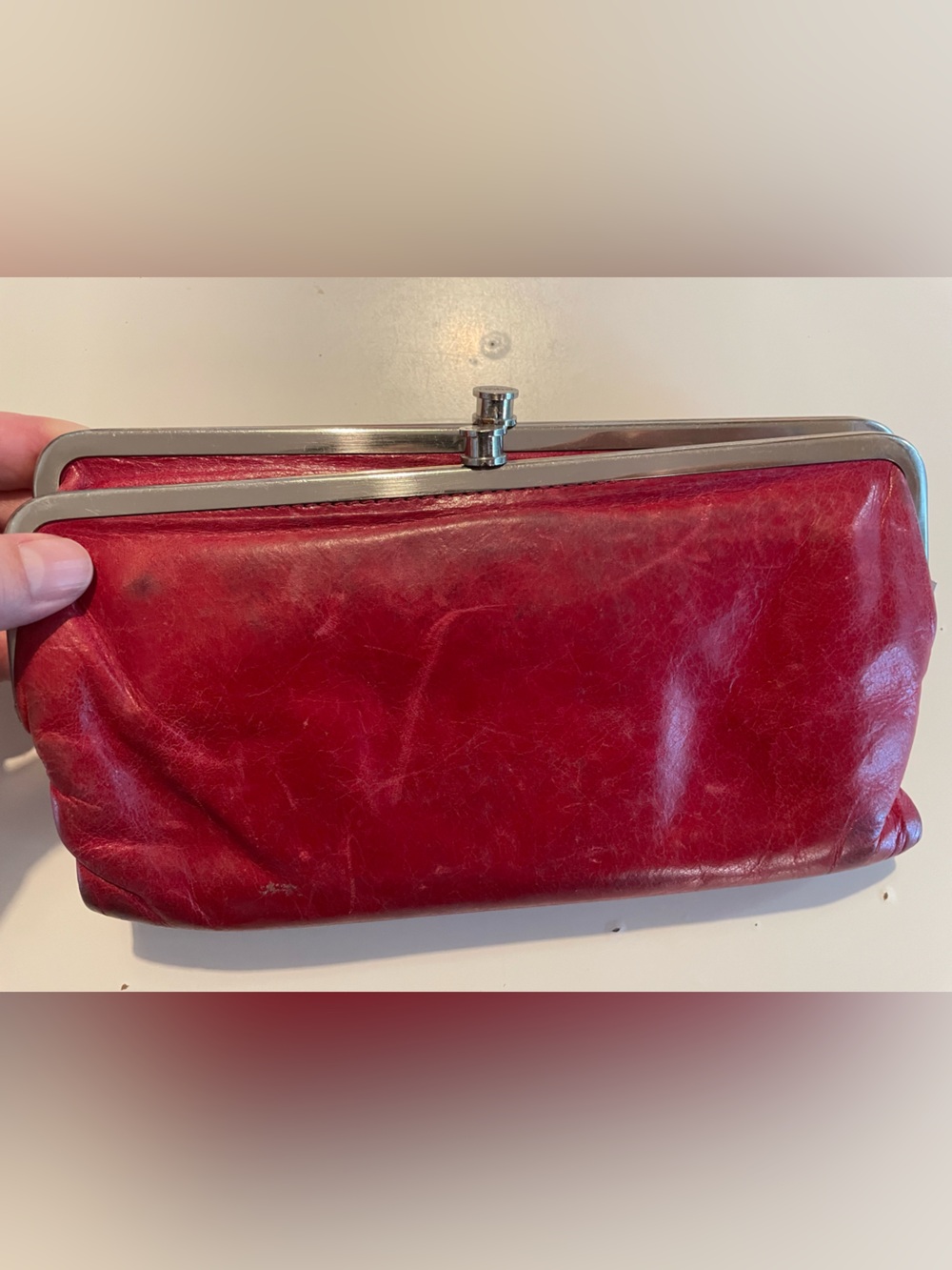 Red Hobo Lauren Clutch Wallet